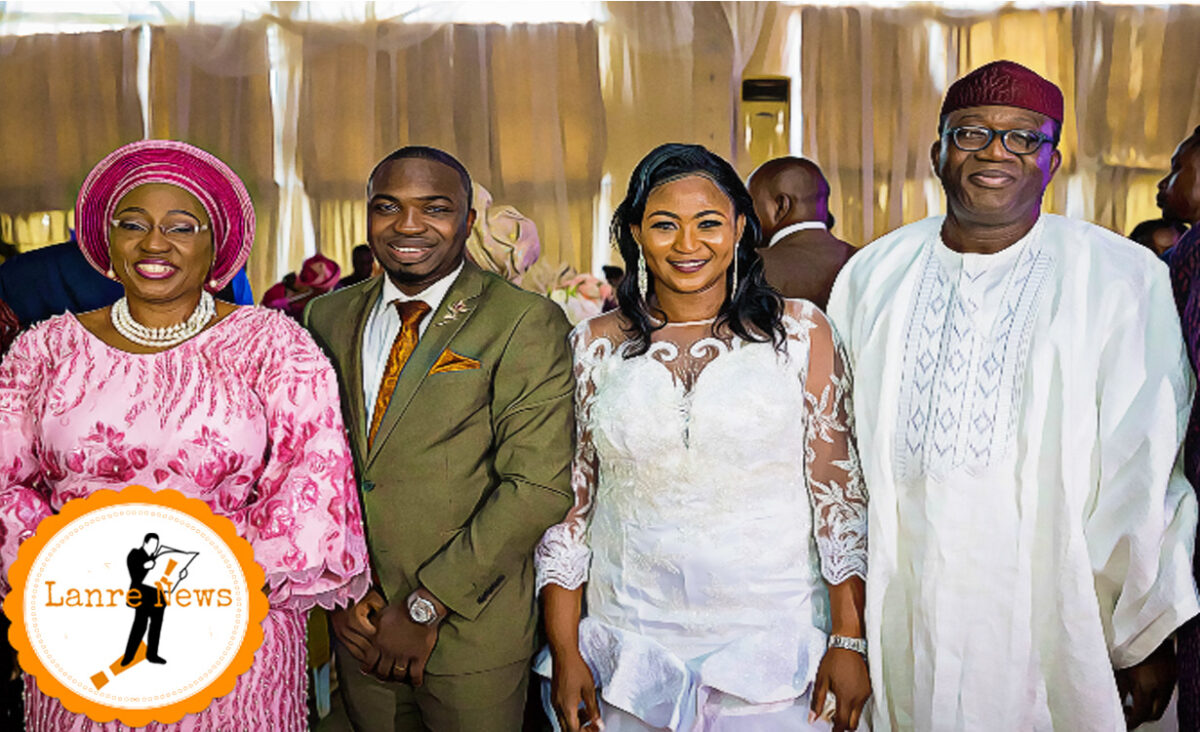 PHOTOs: Governor Fayemi and Wife, Ex-Gov Mimiko & Wife At Wedding